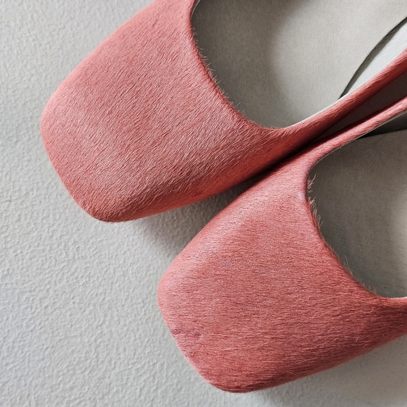 Greycity Calf Hair Genuine Leather Coral Pump Square Comfortable Heels Size 11 - Picture 8 of 16